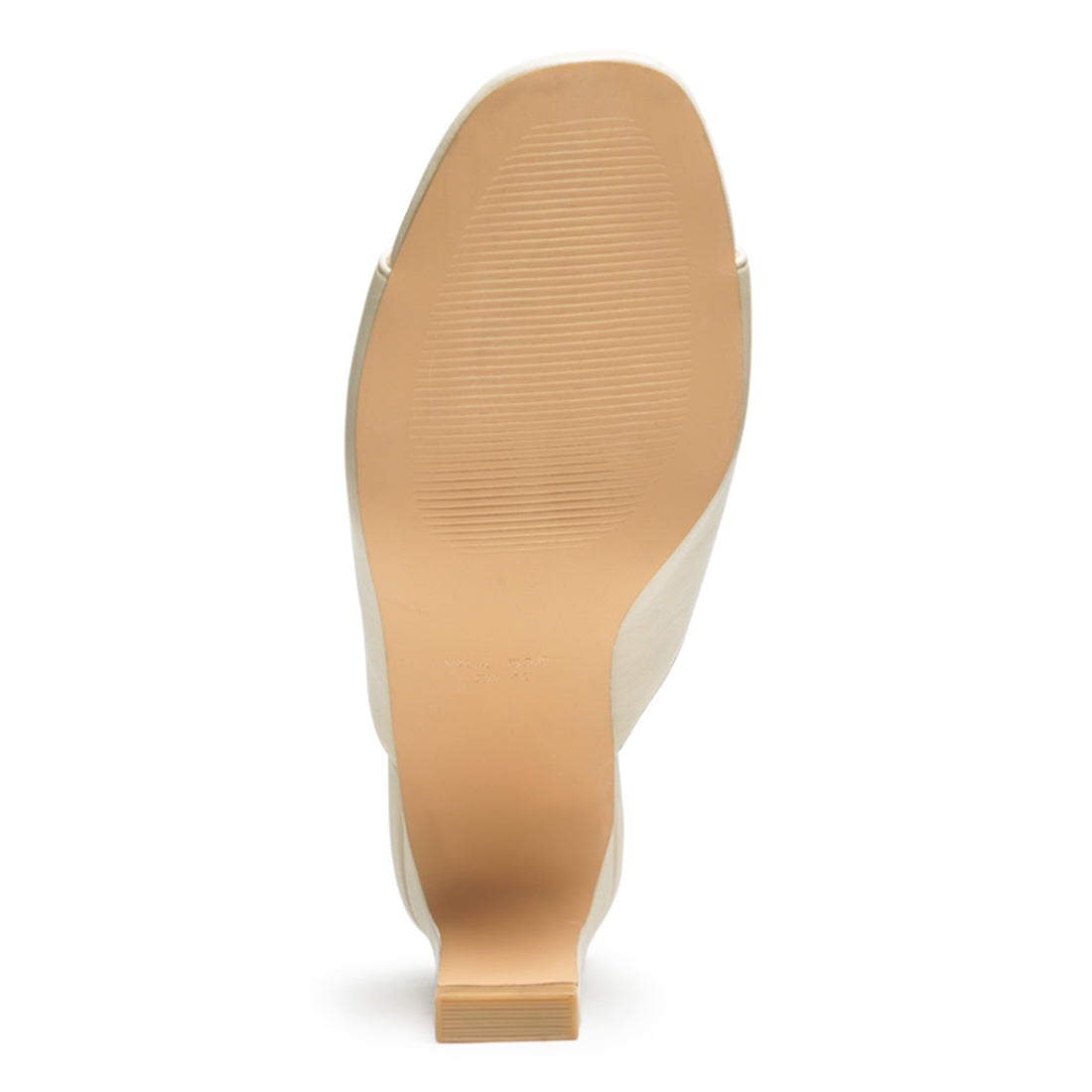 Block Heel Sandals In Beige