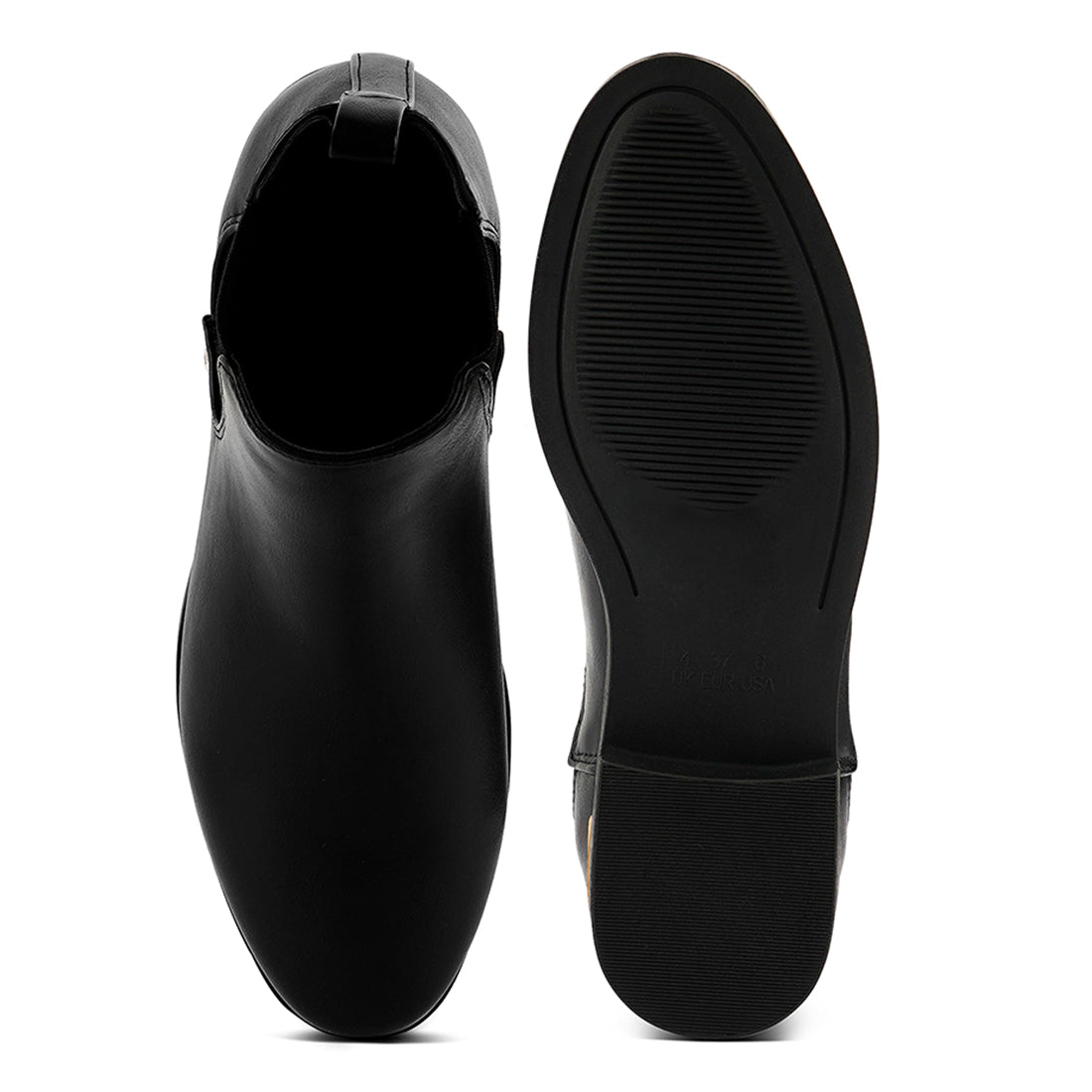 Black Metal Sling Chelsea Boot