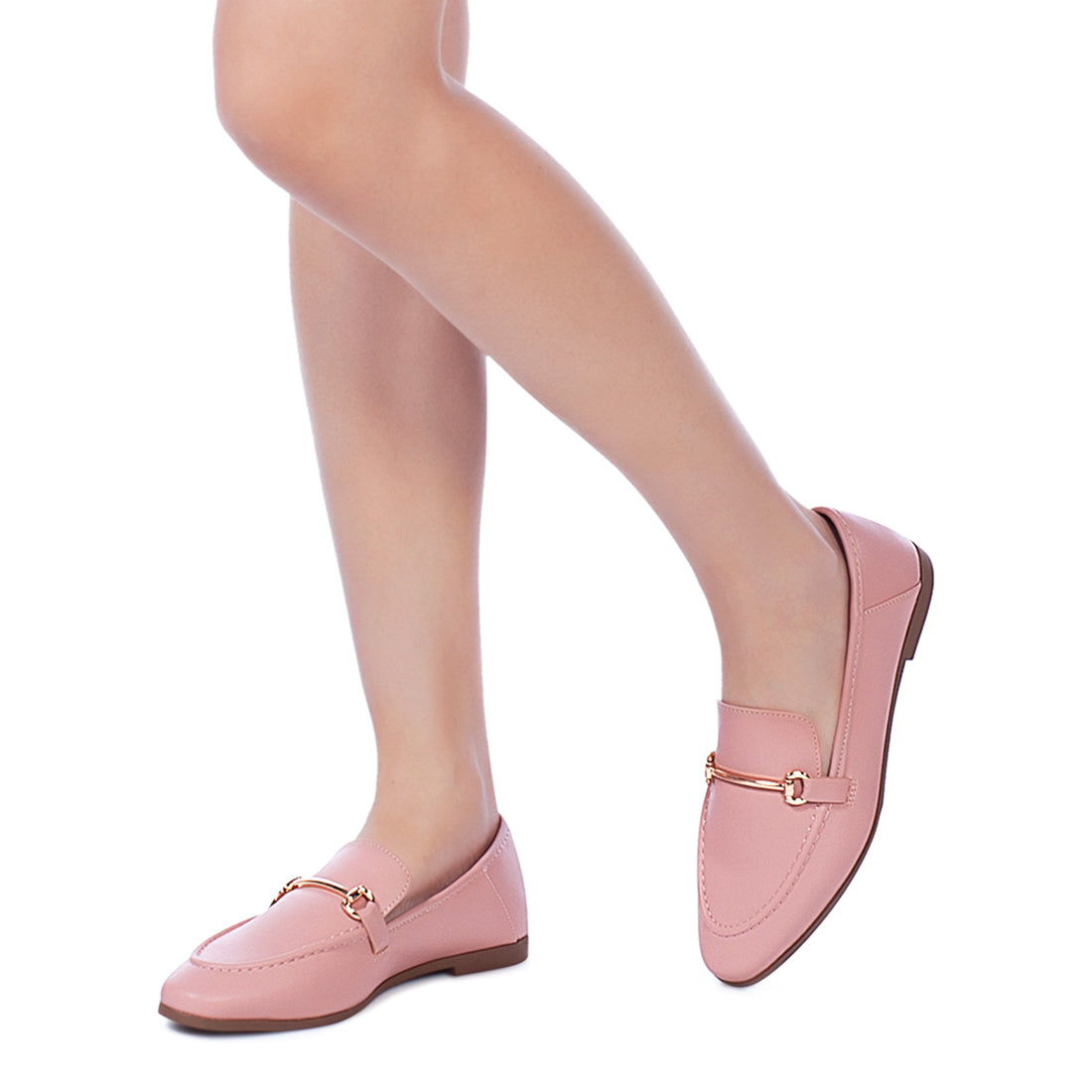 Foldable Synthetic Loafer in Pink - Pink