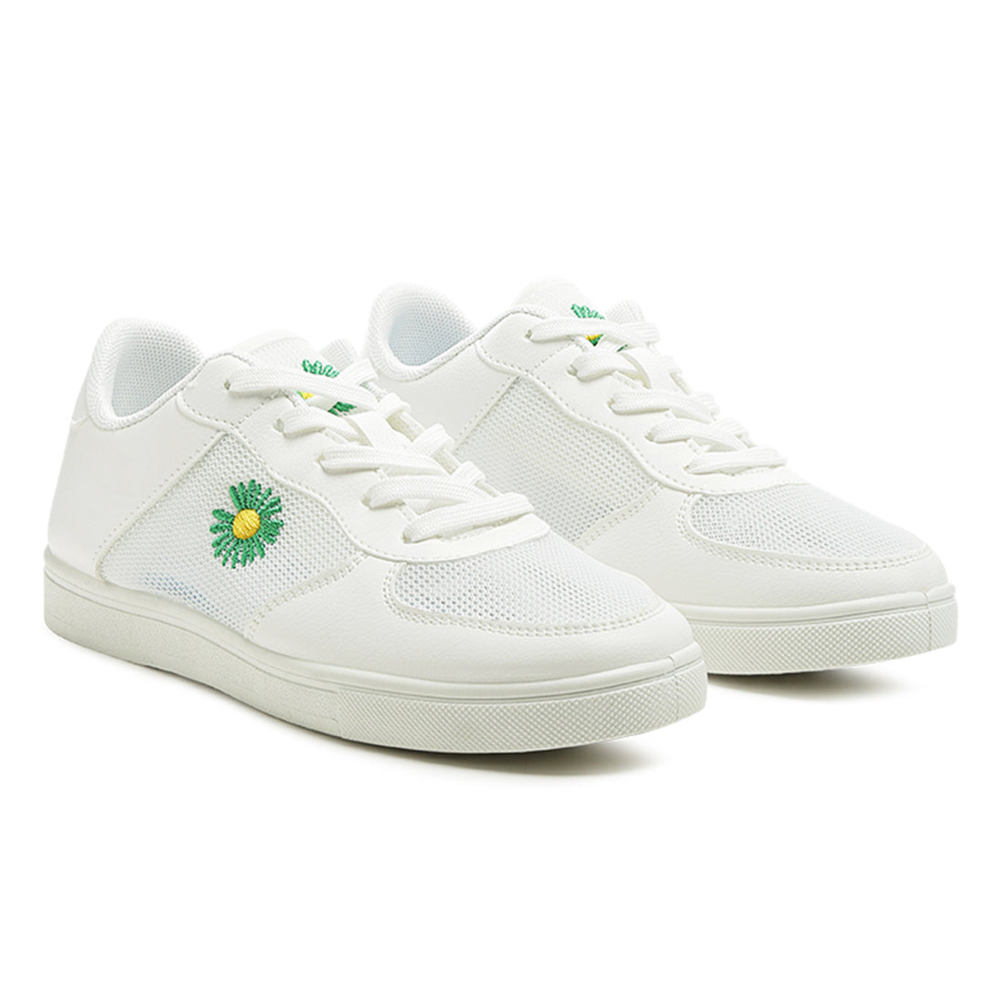 Daisy Field Active Knitted Sneakers - White