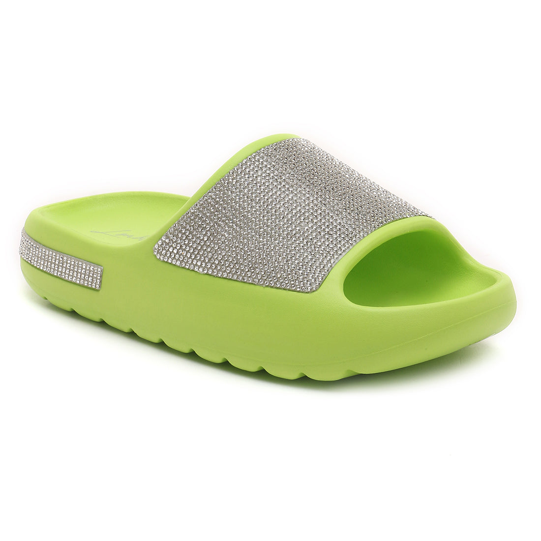 Green Diamante Pool Sliders
