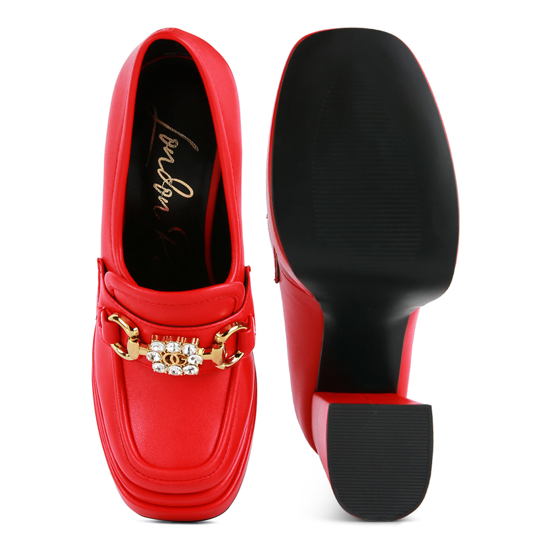 high jewel loafers#color_red