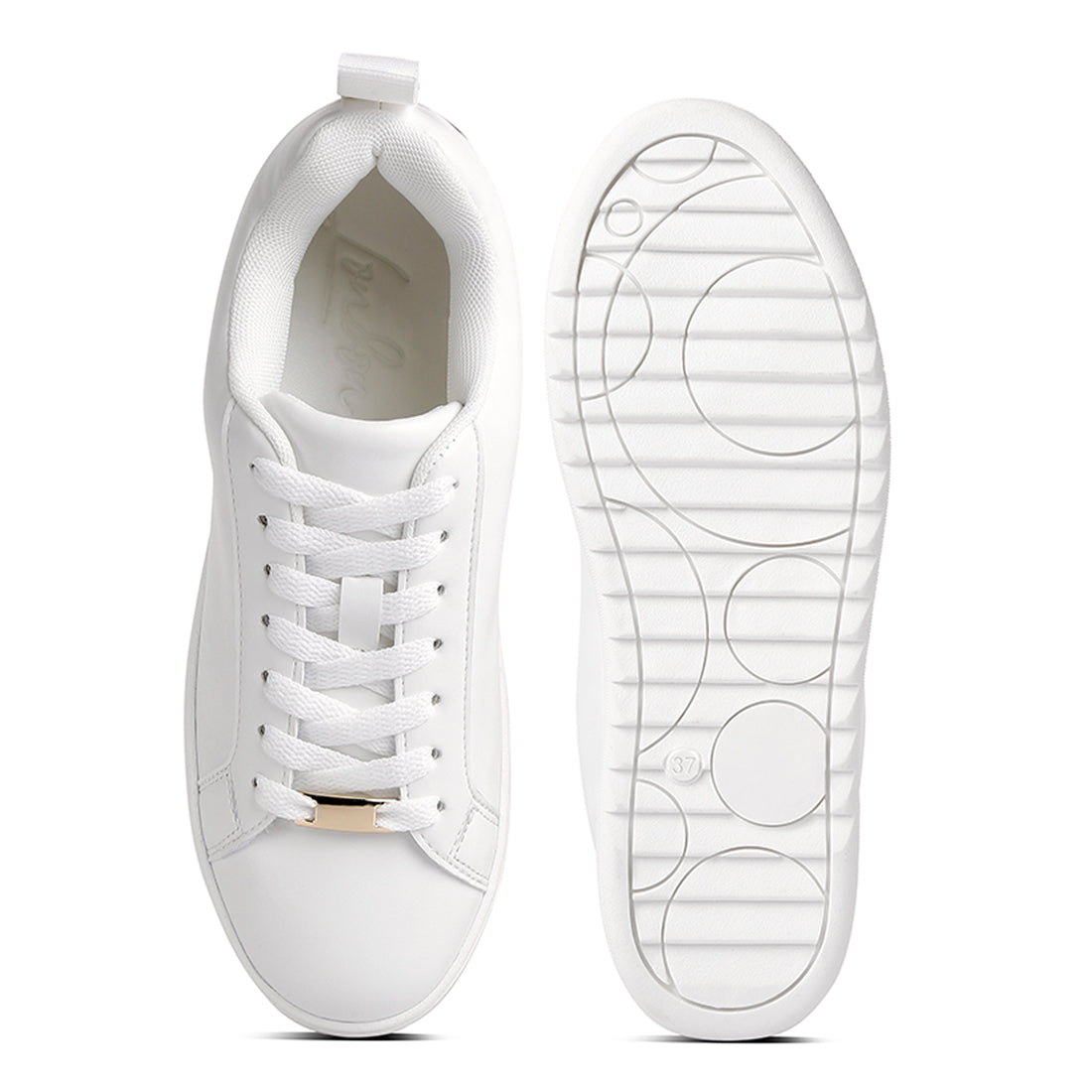 faux leather sneakers#color_white