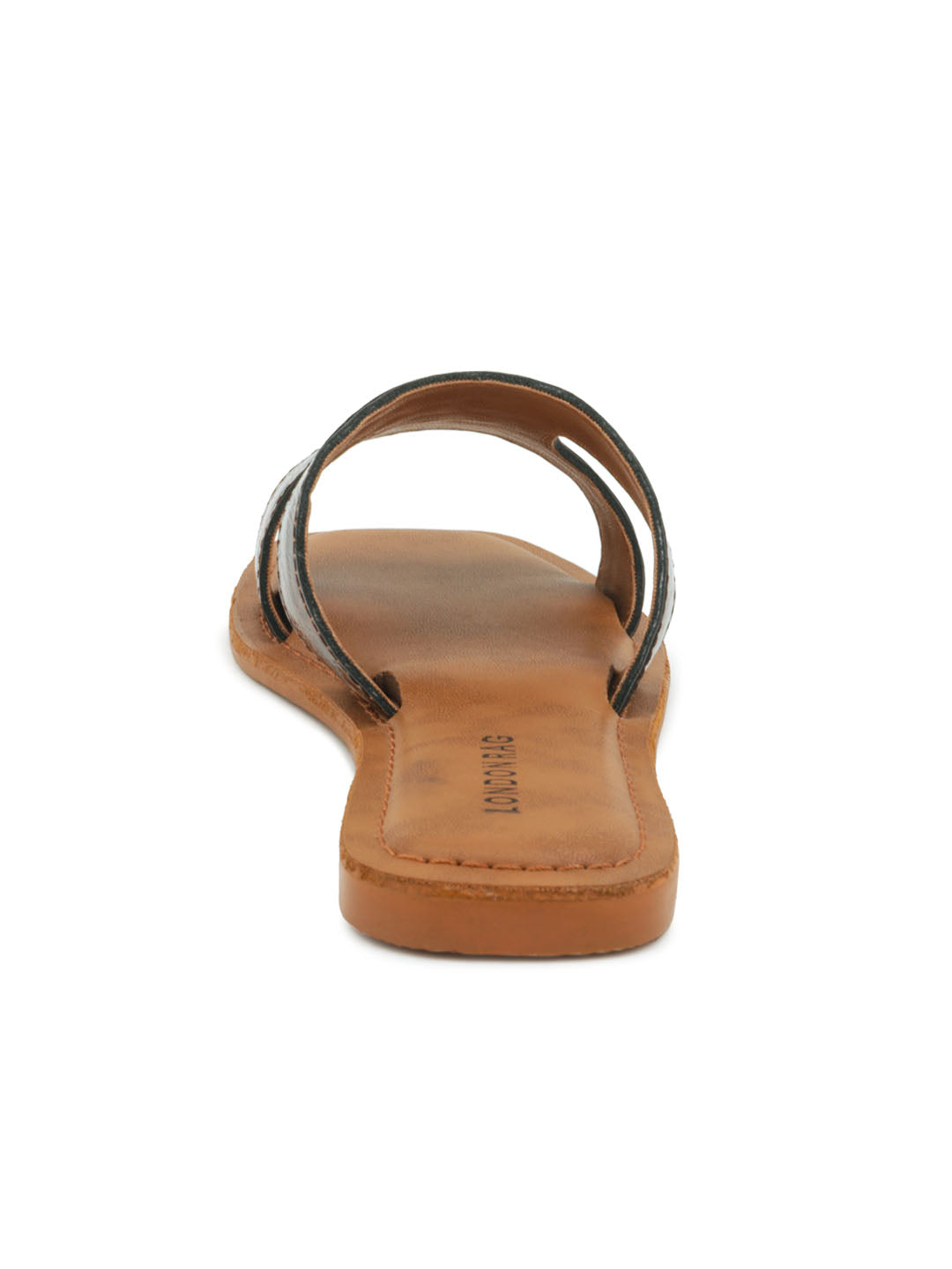 Bronze Croc Print Slip-On Sandal - Bronze