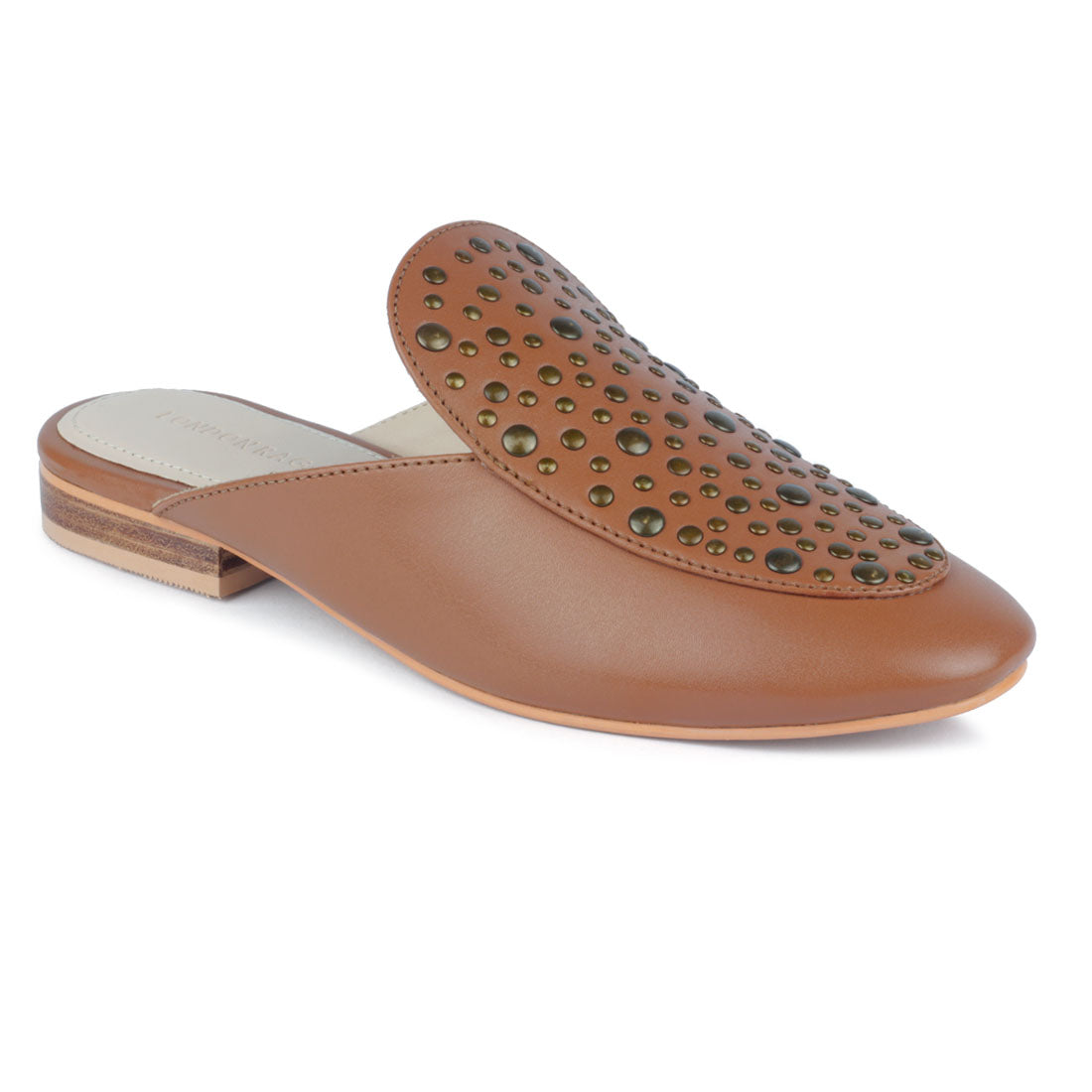 Tan Slip-On Studded Mule - Tan