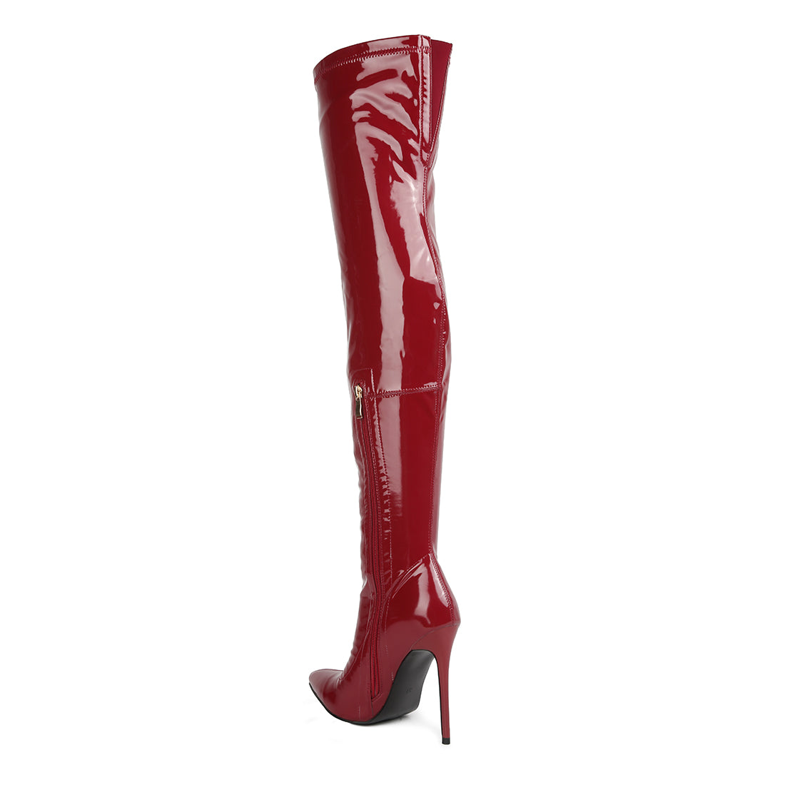 stiletto long boots#color_burgundy