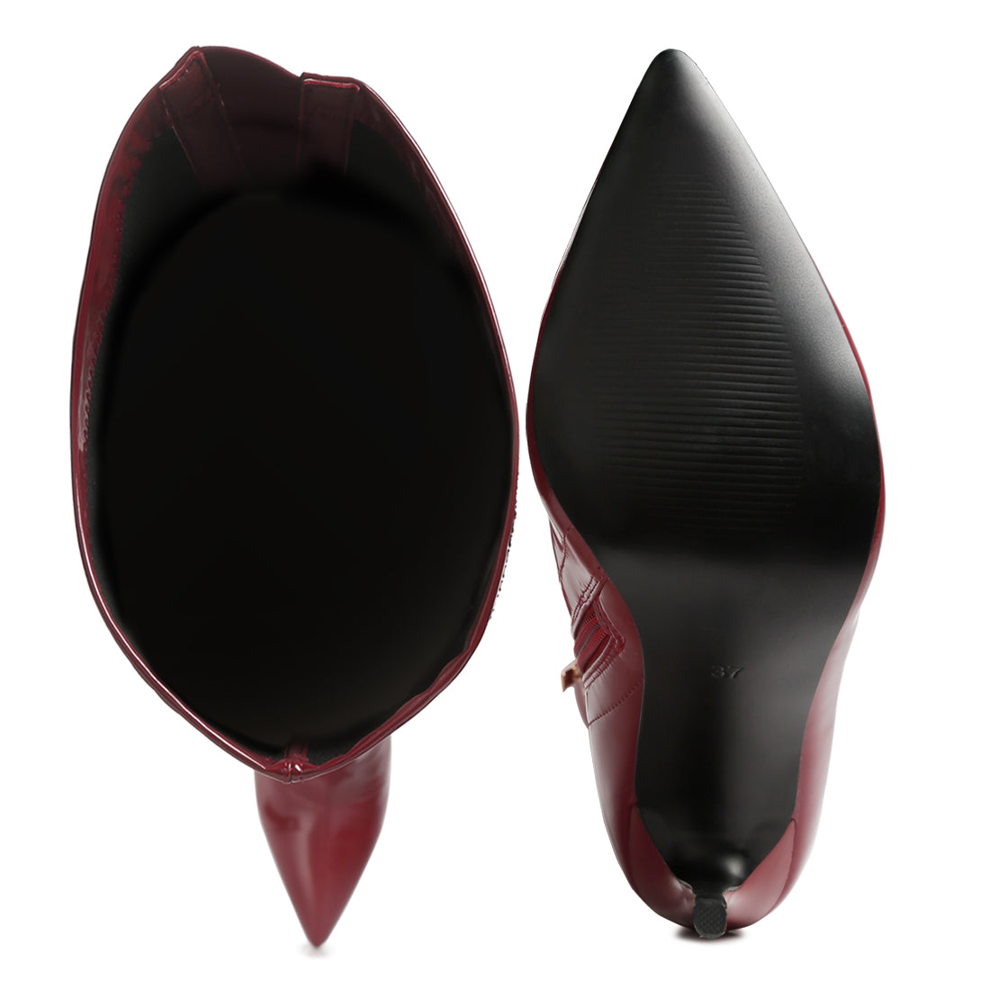 stiletto long boots#color_burgundy