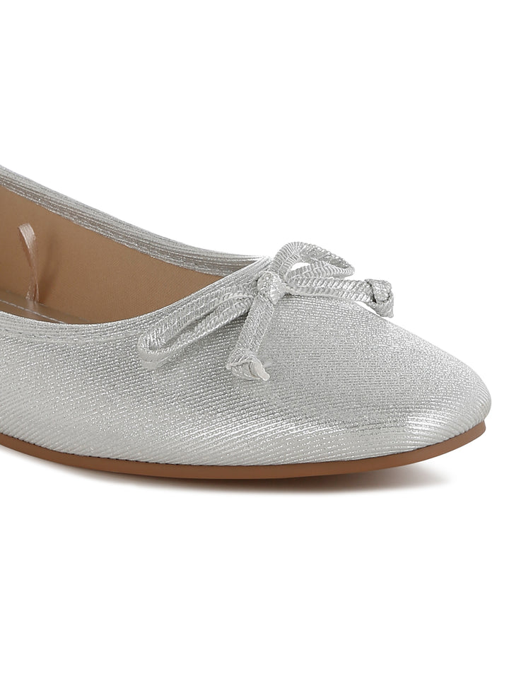 metallic ballet flats#color_silver