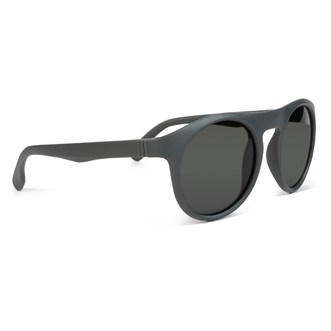 round flat sunglasses#color_grey