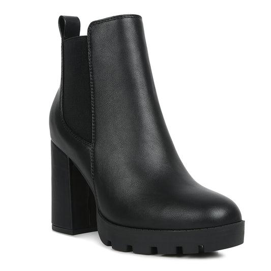 Black Block Heeled Boot