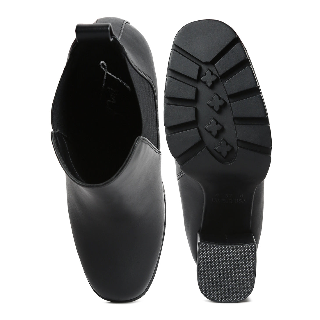 Black Block Heeled Boot