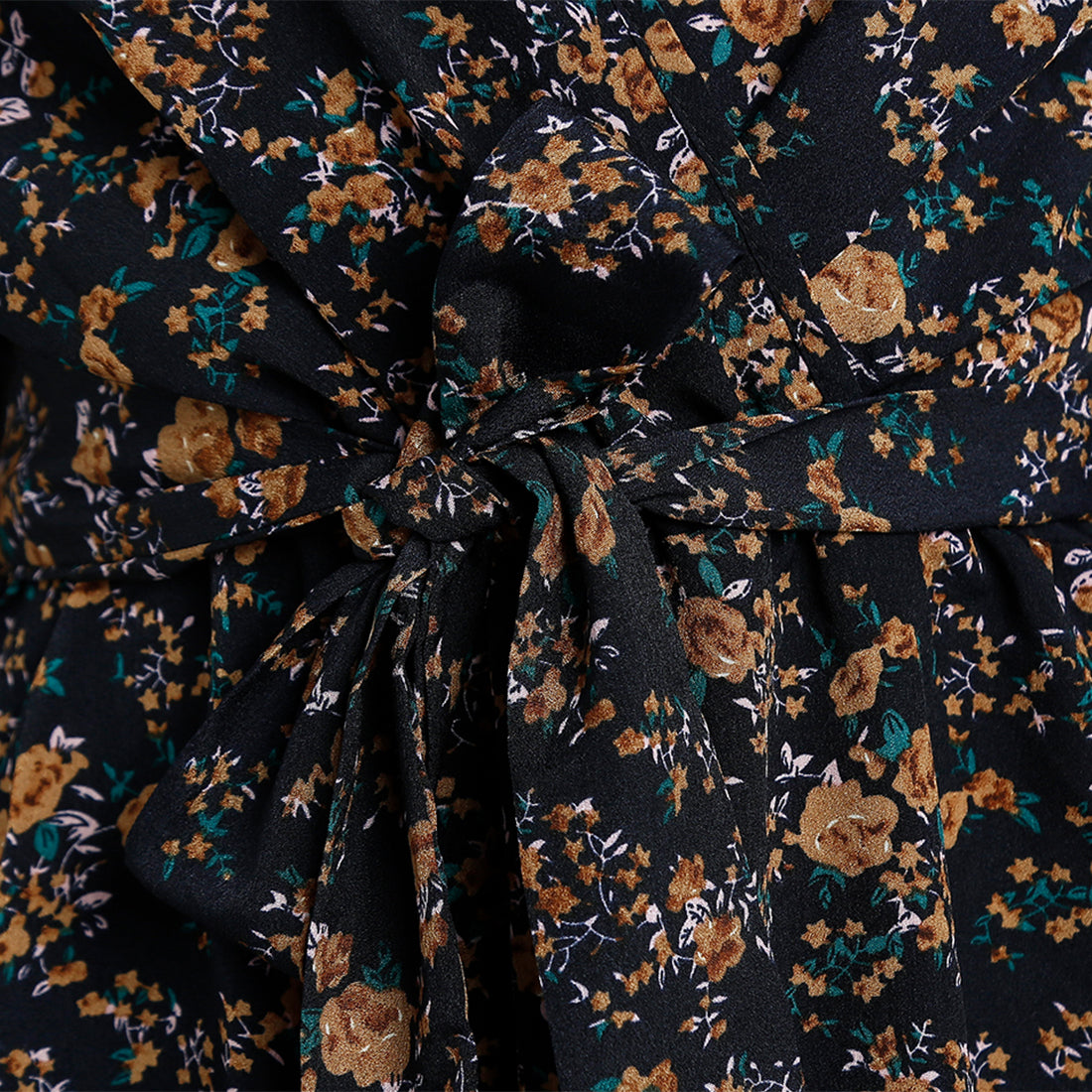 Floral Belted Mini Dress