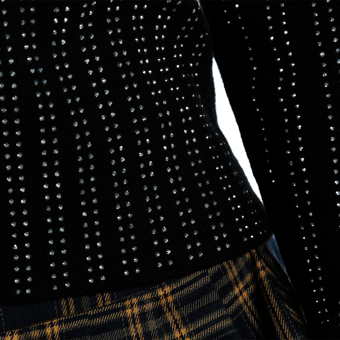 Full Sleeves Sequin High Neck Top