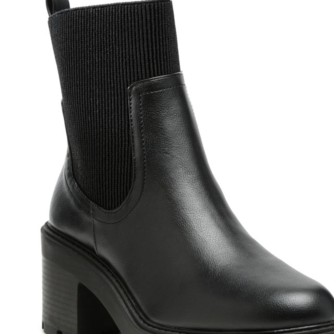Black Chunky Chelsea Boots