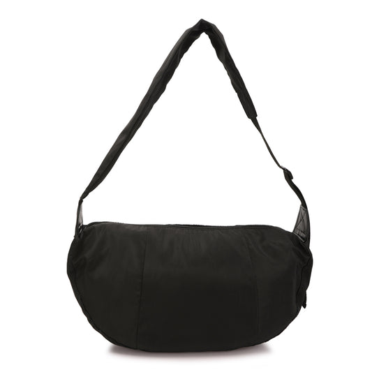 nylon hobo bag with adjustable straps#color_black