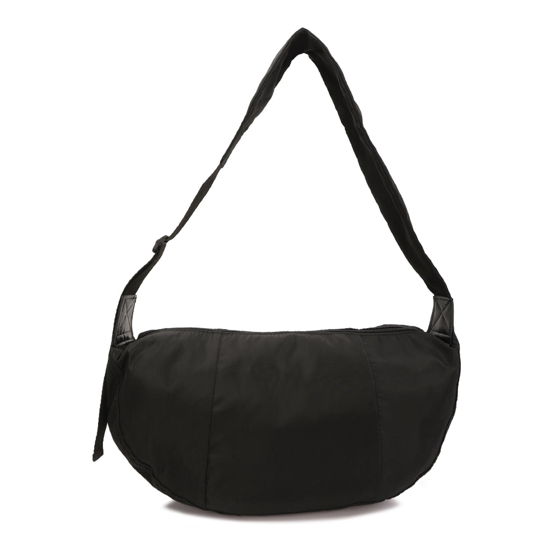 nylon hobo bag with adjustable straps#color_black