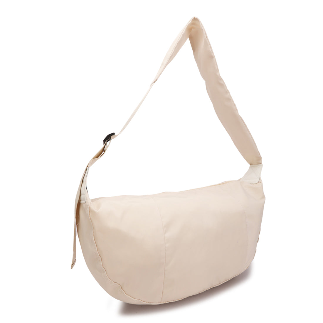 nylon hobo bag with adjustable straps#color_white