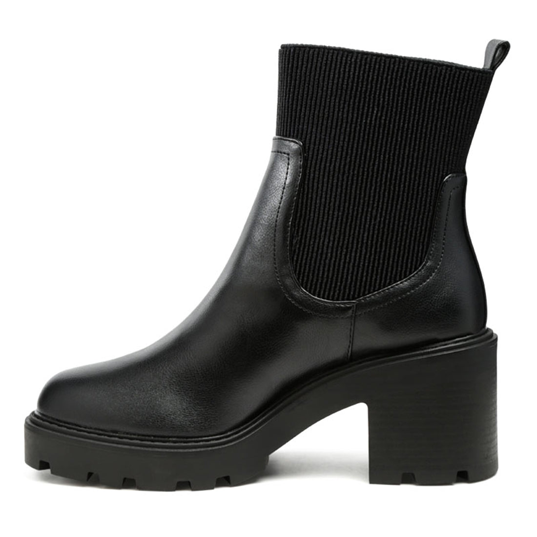 Black Chunky Chelsea Boots
