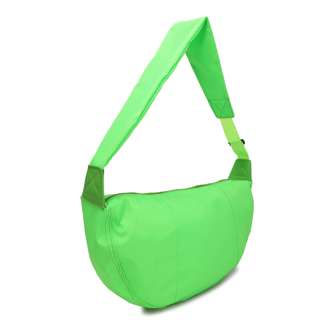 nylon hobo bag with adjustable straps#color_green