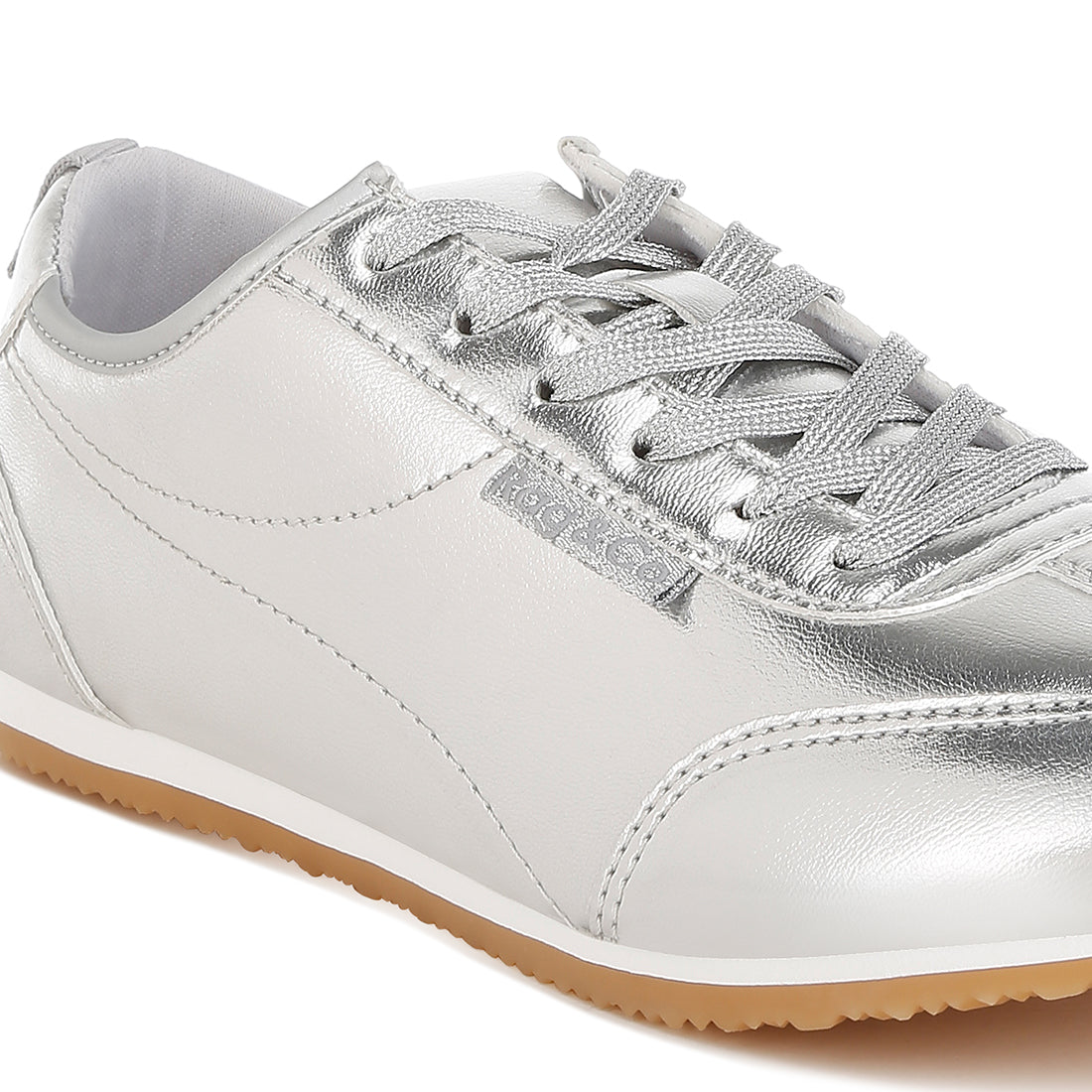 metallic pleather sneakers#color_silver