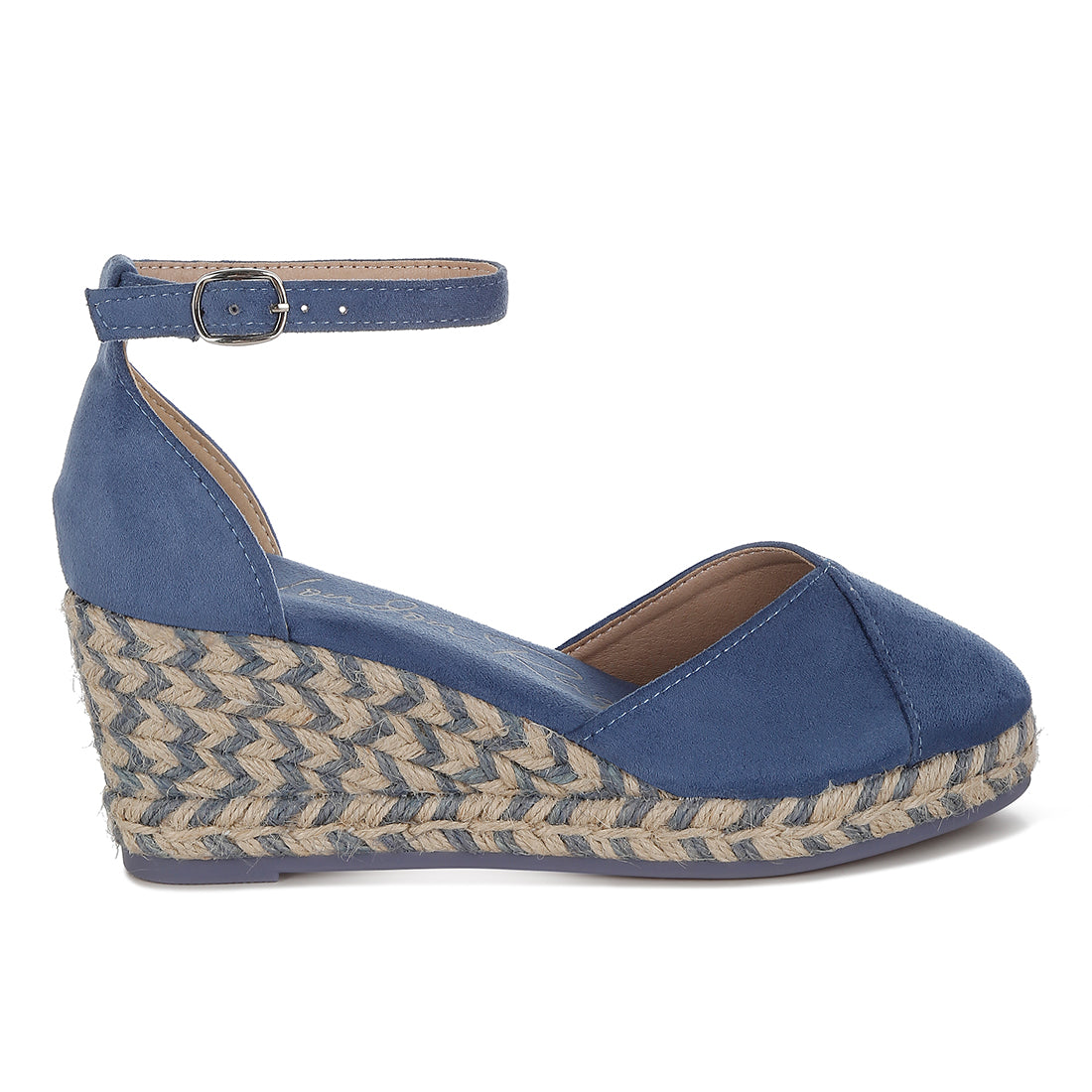 women wedge heel espadrilles sandals#color_navy