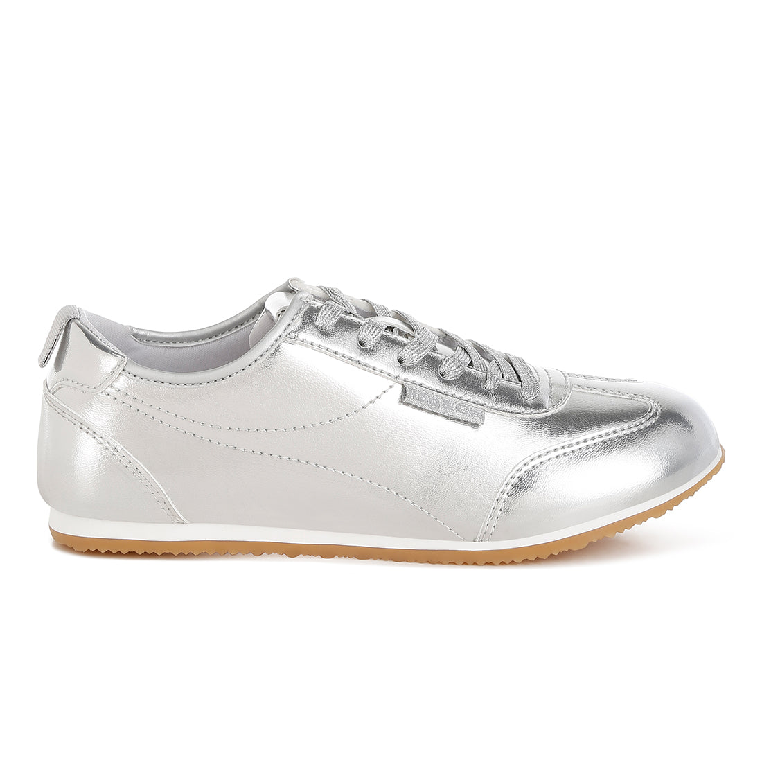 metallic pleather sneakers#color_silver