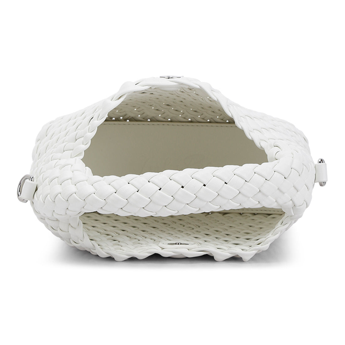 mini woven handbag#color_white