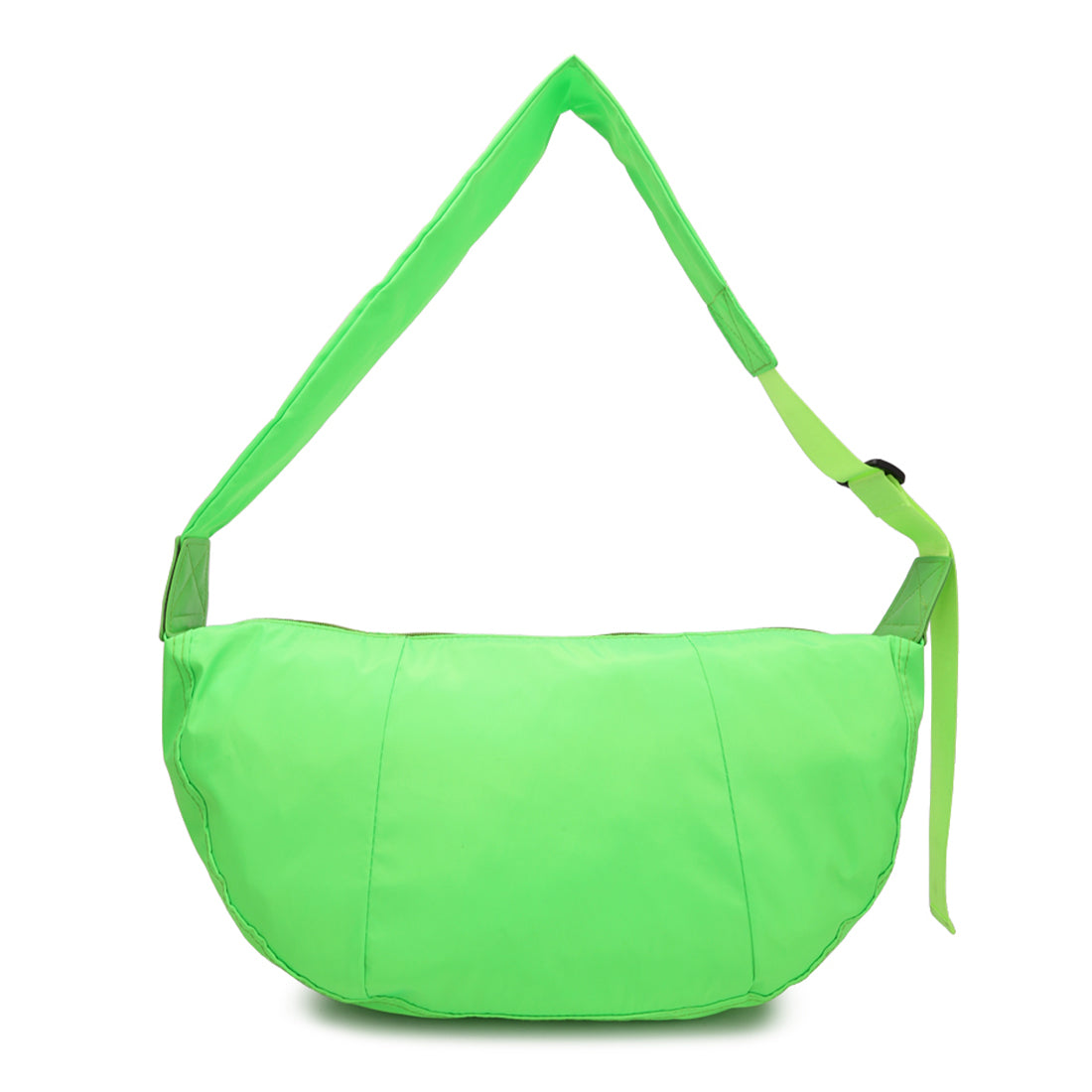nylon hobo bag with adjustable straps#color_green
