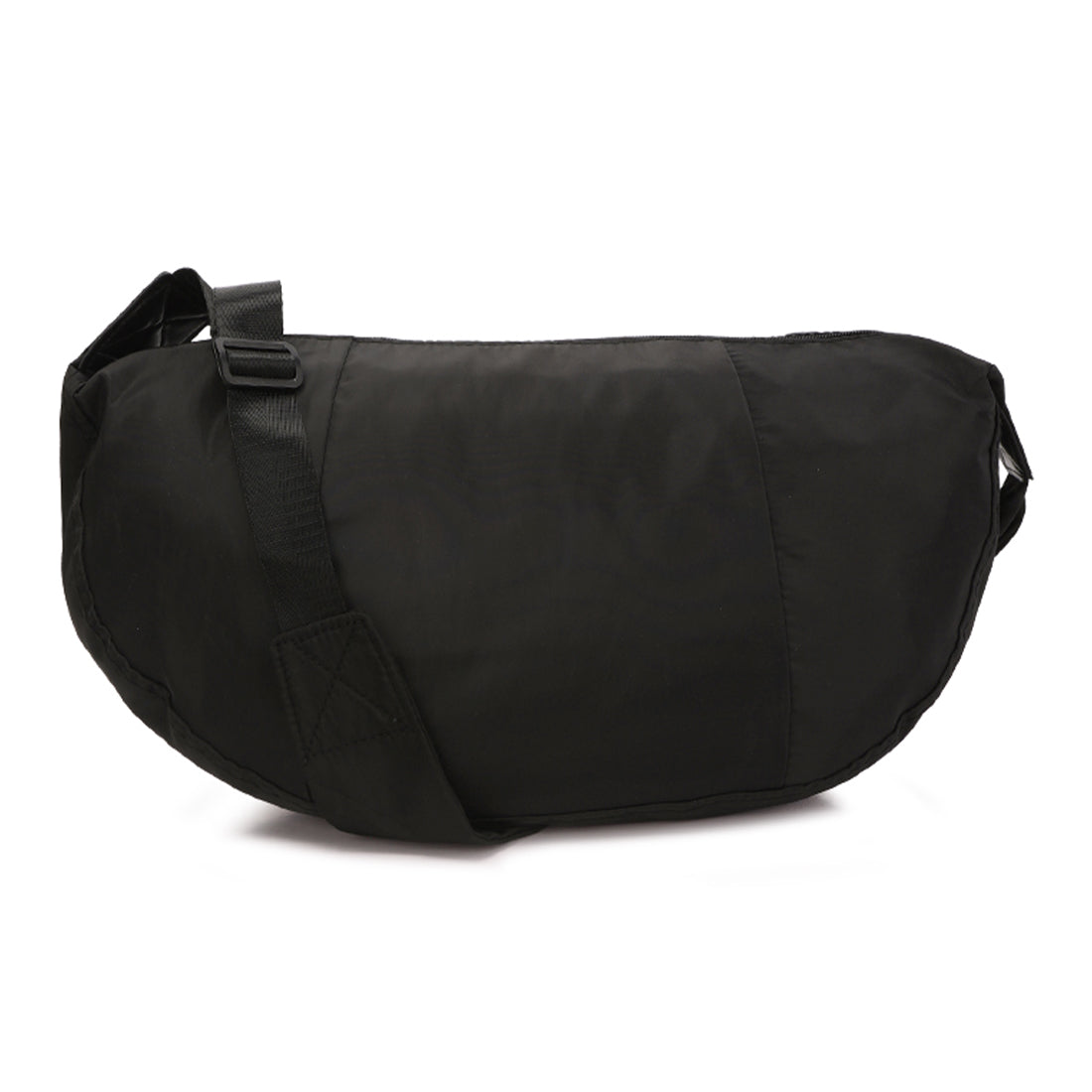 nylon hobo bag with adjustable straps#color_black