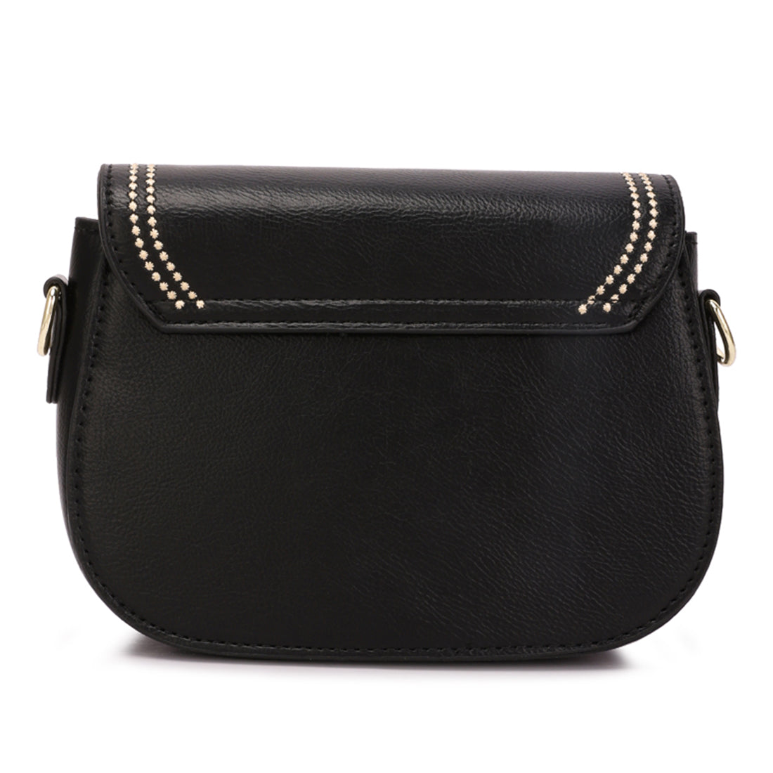 geometric strap shoulder bag#color_black
