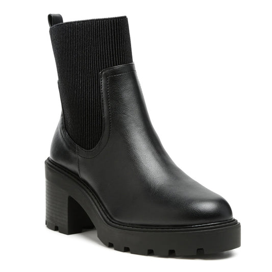 Black Chunky Chelsea Boots