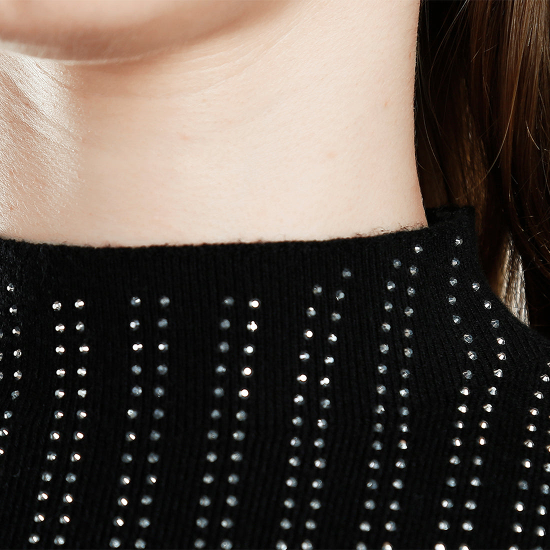 Sleeveless Sequin High Neck Top