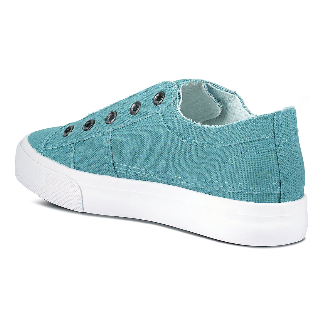 raw trim solid canvas sneakers#color_light-blue