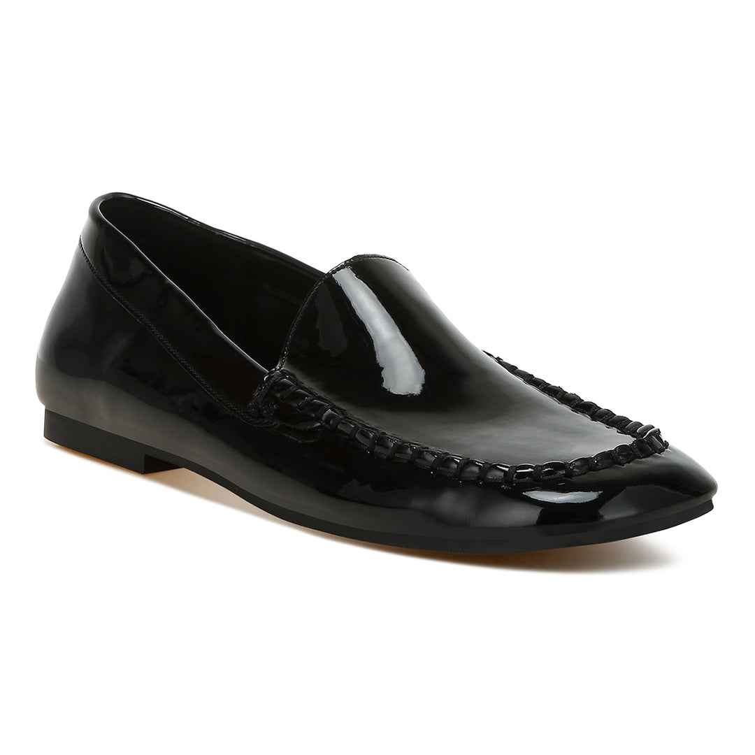 metallic pleather loafers
#color_black