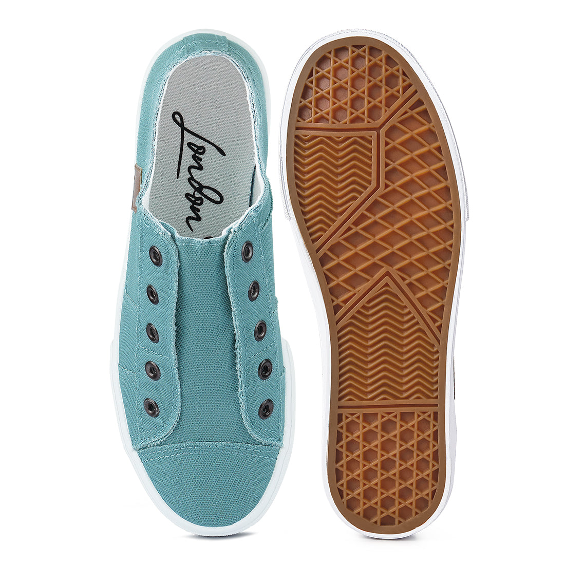 raw trim solid canvas sneakers#color_light-blue