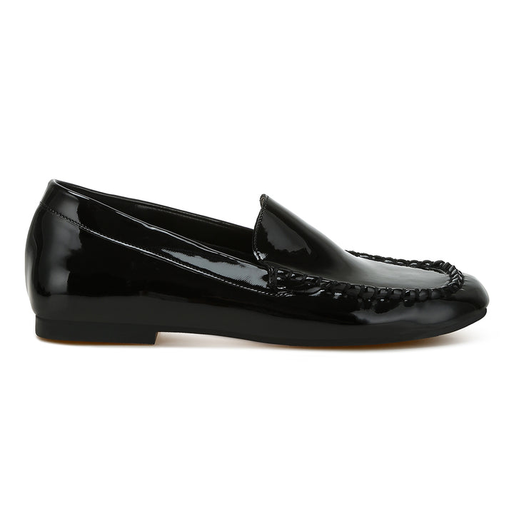 metallic pleather loafers
#color_black