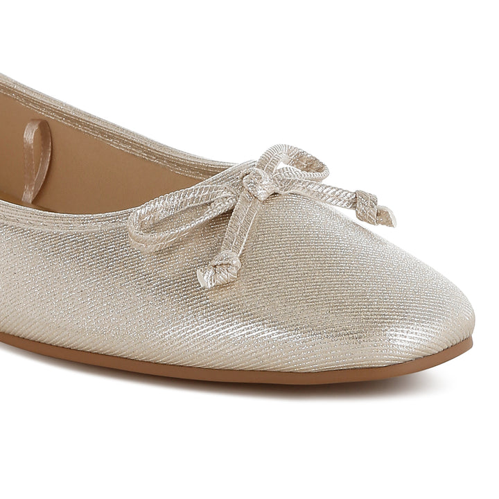 metallic ballet flats#color_gold