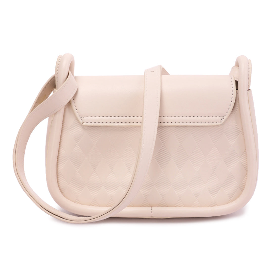 faux leather sling bag#color_white