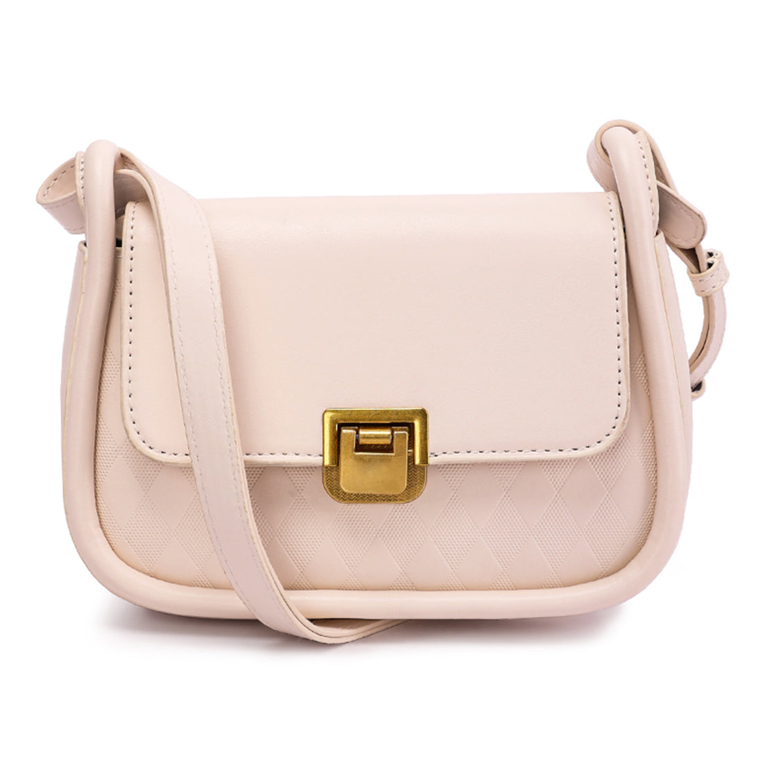 faux leather sling bag#color_white