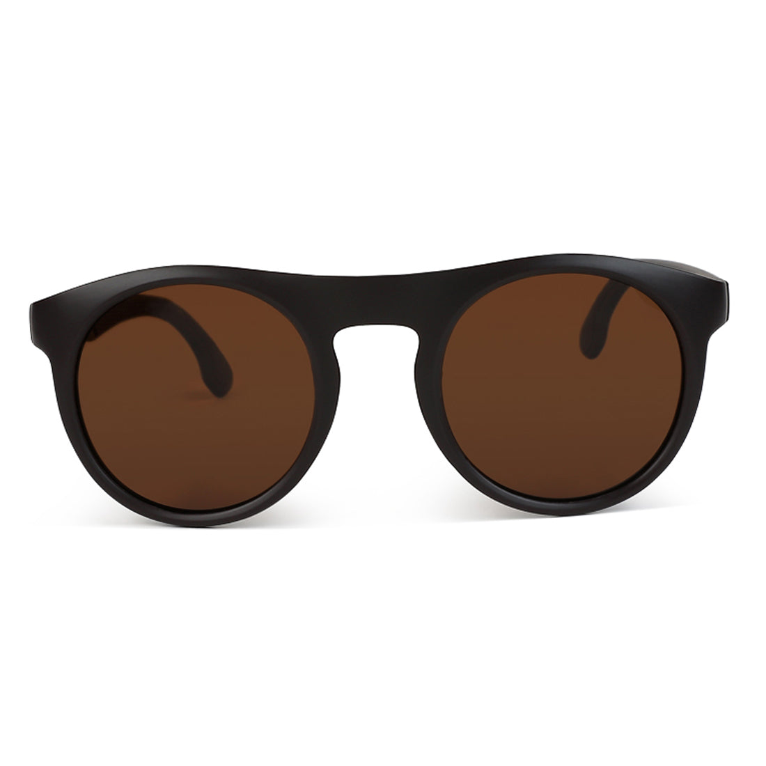 round flat sunglasses#color_brown
