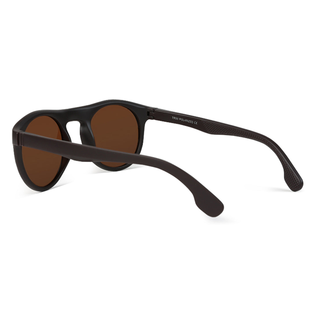 round flat sunglasses#color_brown