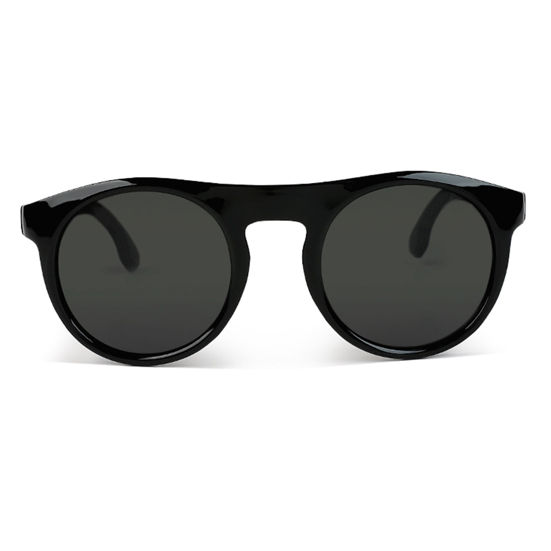 round flat sunglasses#color_black