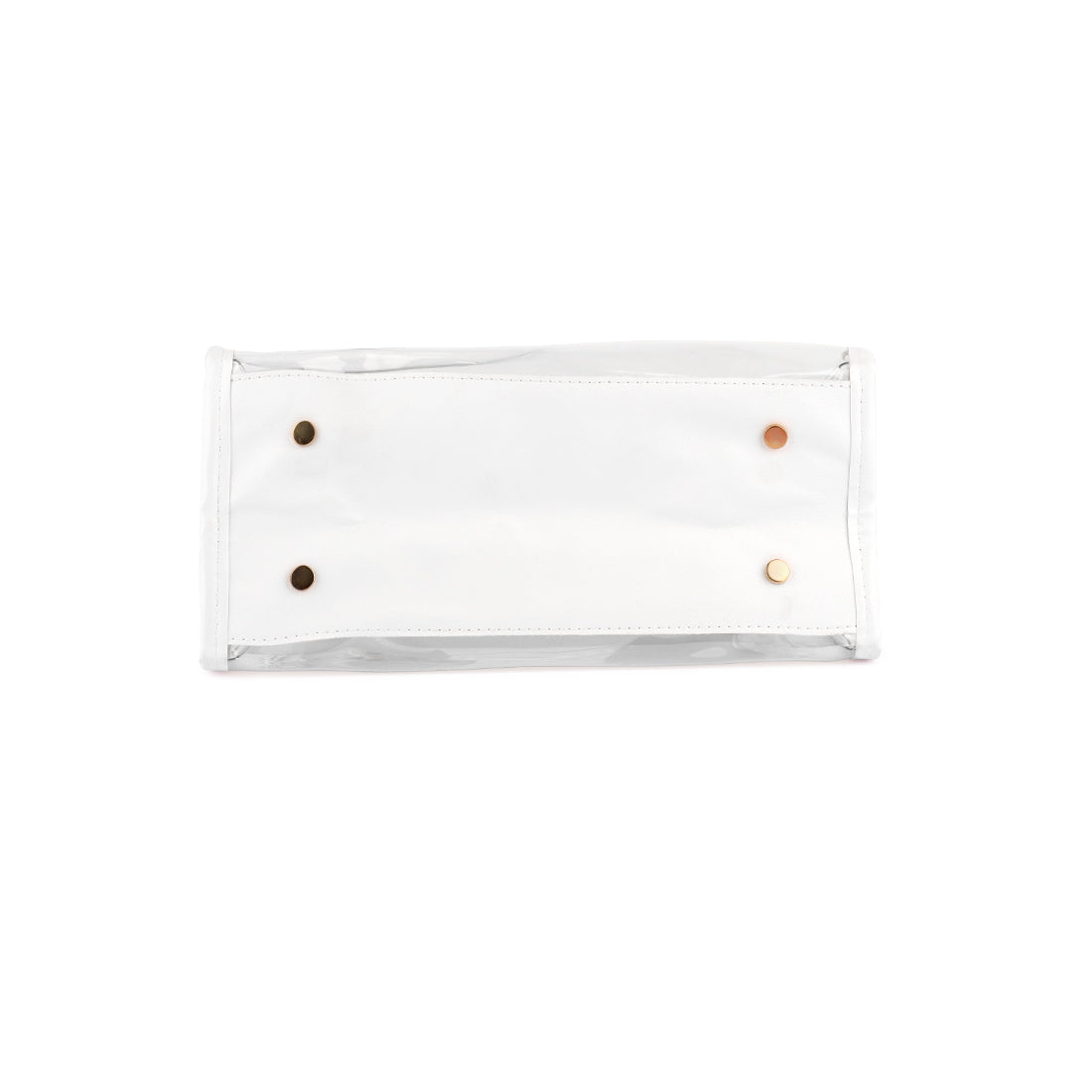 White Clear Handbag With Pouch
