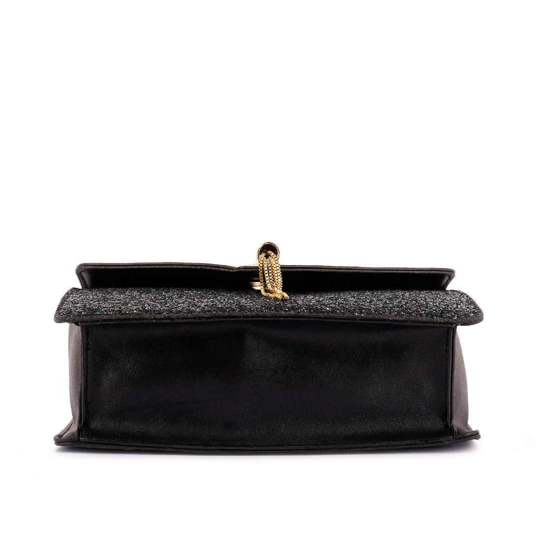 Black Glitter Envelope Sling Bag