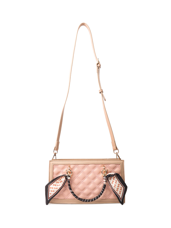 high street quilted handbag#color_pink