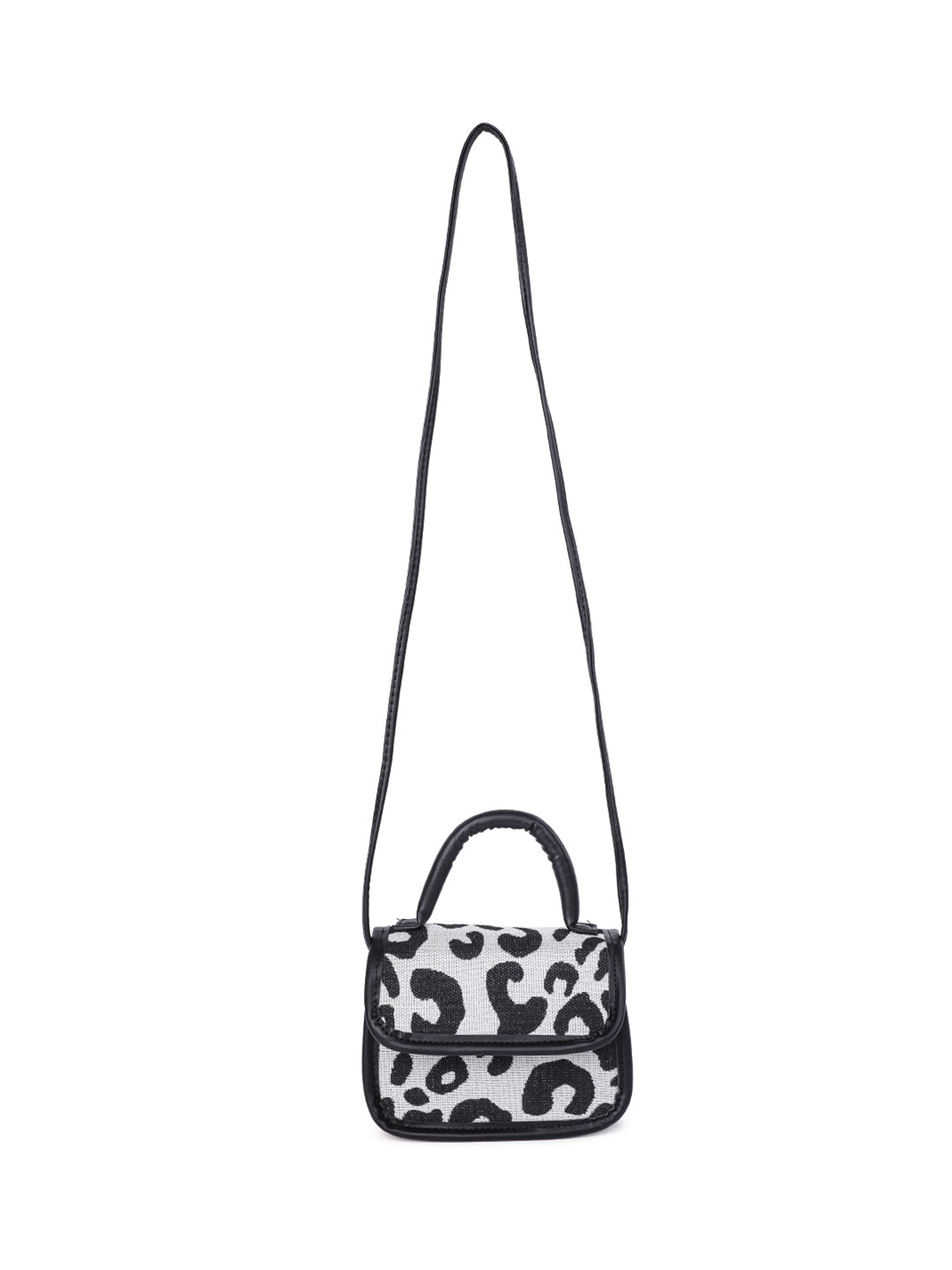 buffalo print sling bag#color_black