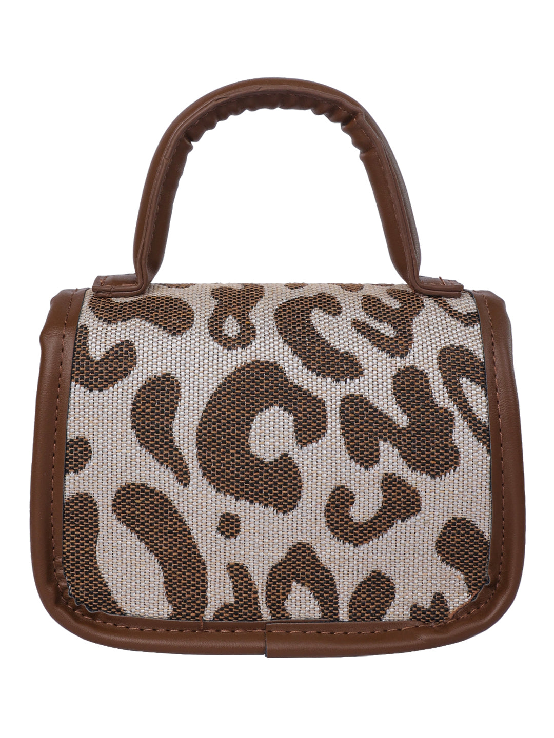 buffalo print sling bag#color_brown