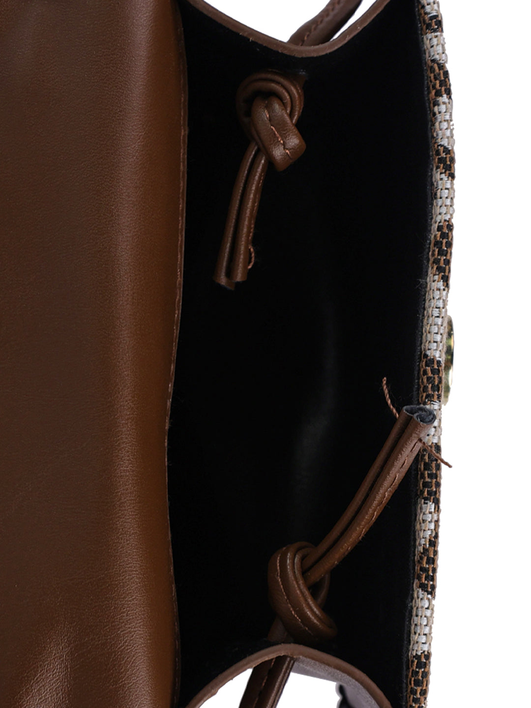 buffalo print sling bag#color_brown