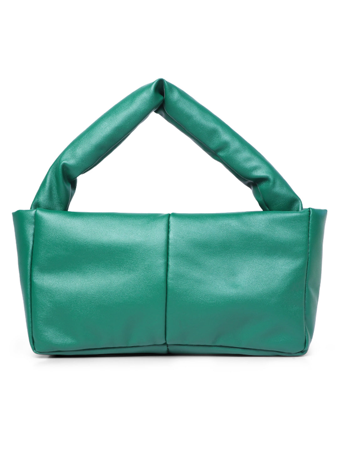 pu buguette bag#color_green