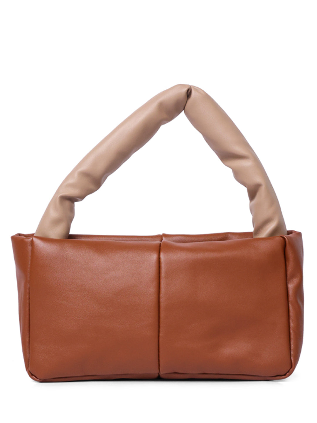 pu buguette bag#color_tan